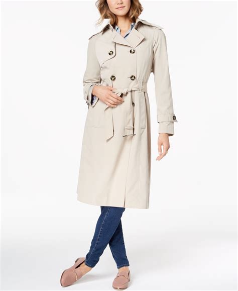 double breasted belted trench coat|macy's double breasted trench jacket.